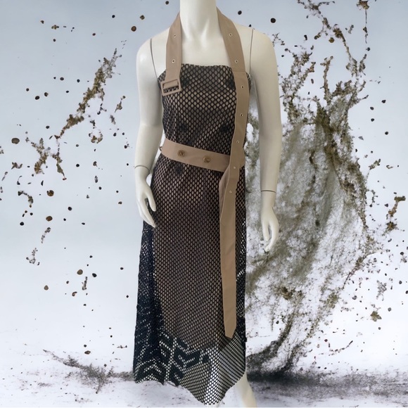 NWT Rokh Layered Mesh Halter Dress Size 34 $930 - Picture 4 of 6